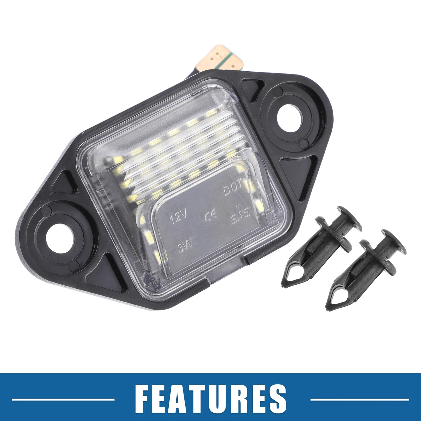 6500K White LED License Plate Light for Ford E-150 E-250 (2003-2014)