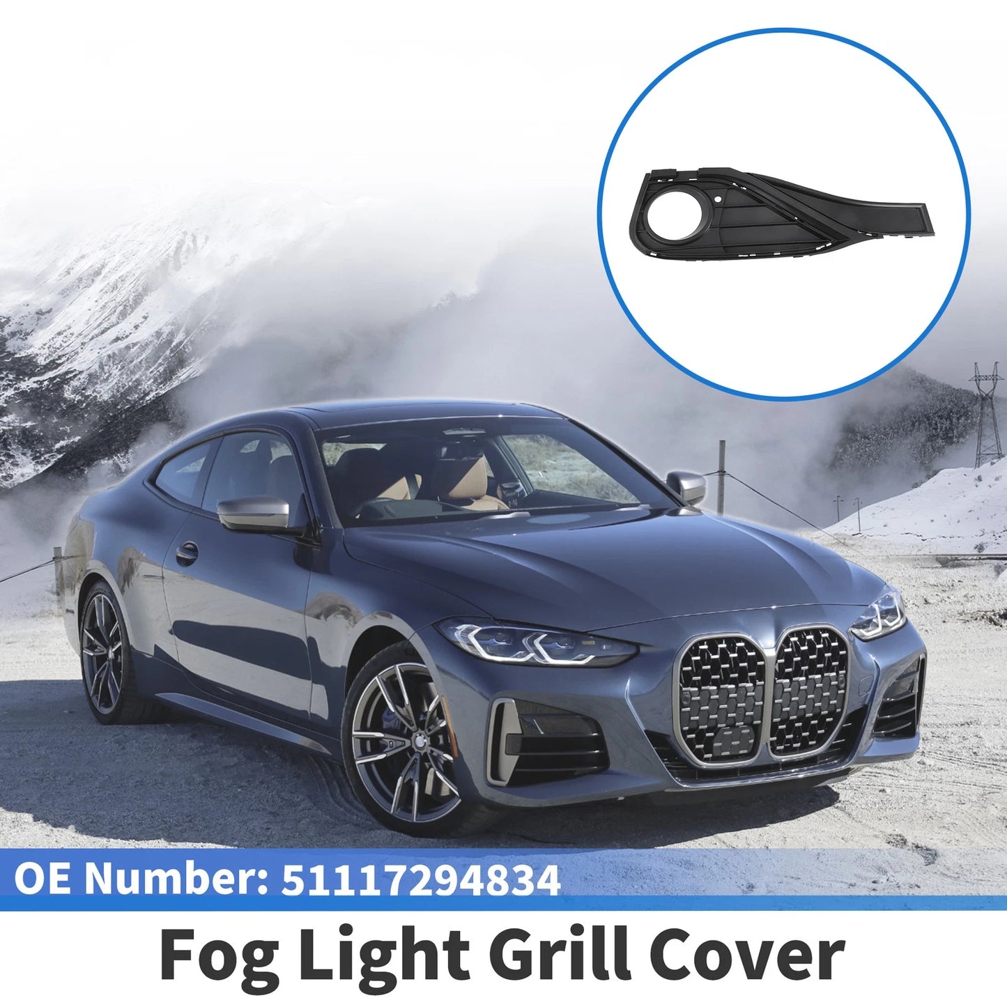 Front Right Fog Light Grill for BMW 4 Series (2013-2016)