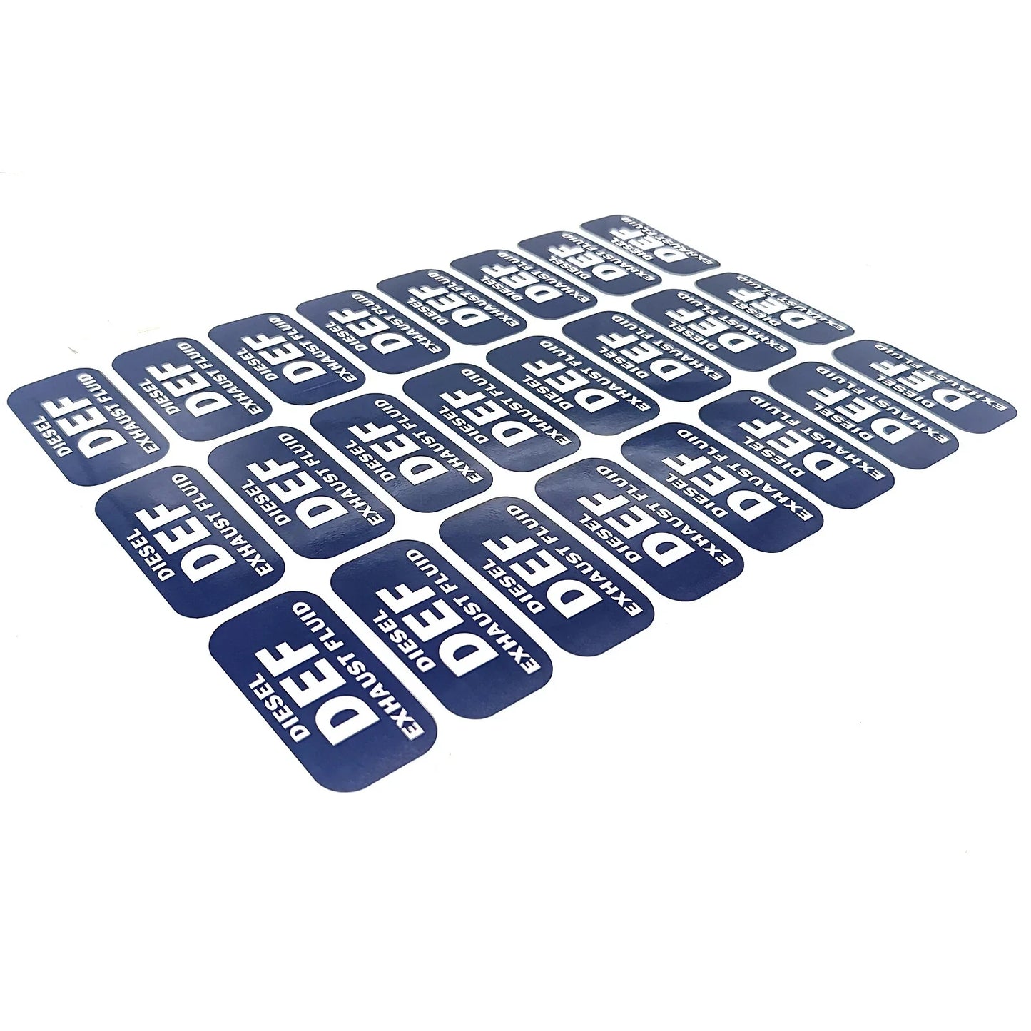 Diesel Exhaust Fluid Blue White Sticker Decal Vinyl Self-Adhesive 1"x2"