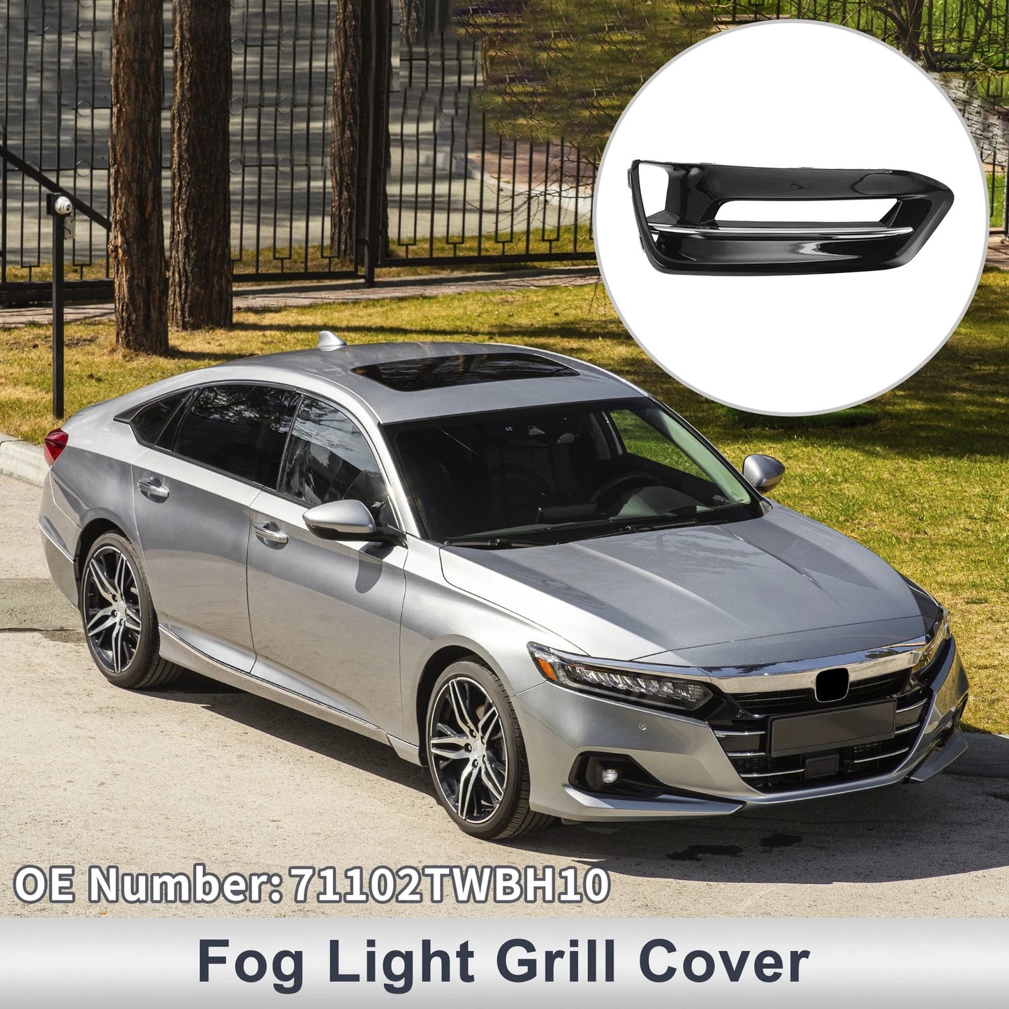 Right Front Fog Light Grill for Honda Accord (2018-2020)