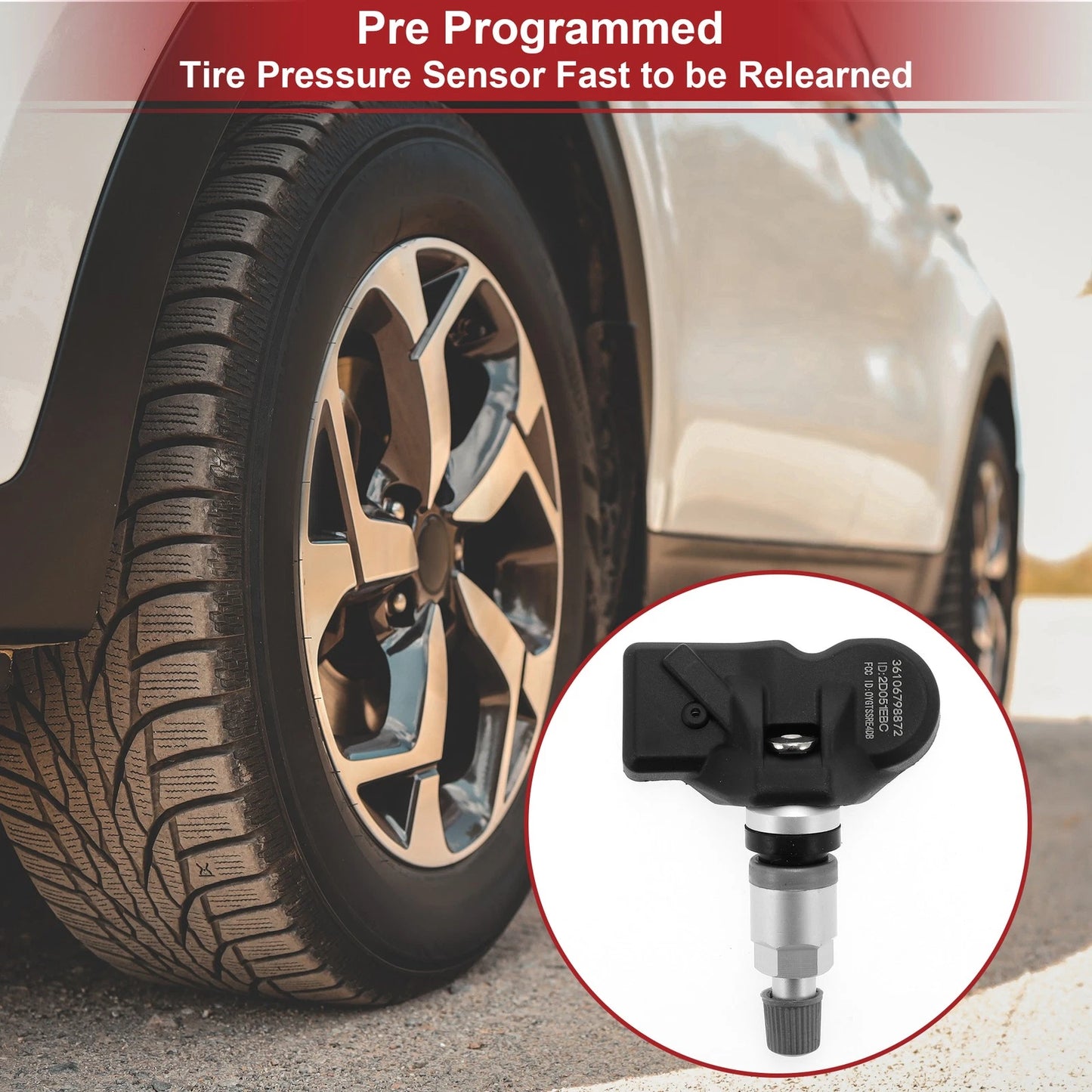 Tire Pressure Sensor 433MHz for BMW M4 M5 M6 (2015-2017) 1 x Sensor