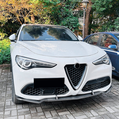 Front Bumper Spoiler Lip for Alfa Romeo Stelvio (2017-2025)