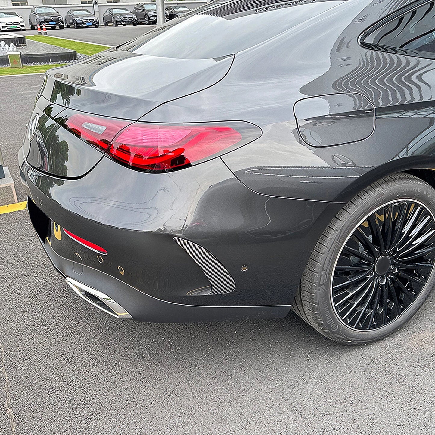 ABS Rear Bumper Side Spoiler Trims for Benz GLE Class Coupe (2024)