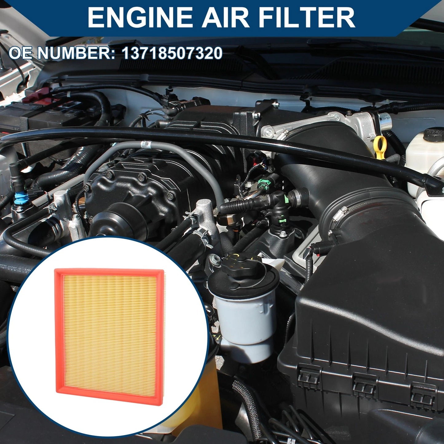 Engine Air Filter for BMW 228i Base 2.0L L4 Gas (2014-2016) - 1 Pcs