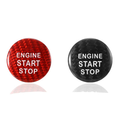 1pc Carbon Fiber Red Engine Start Button Cover for Lexus IS/ES/GS/RC/NX (2014-2023)
