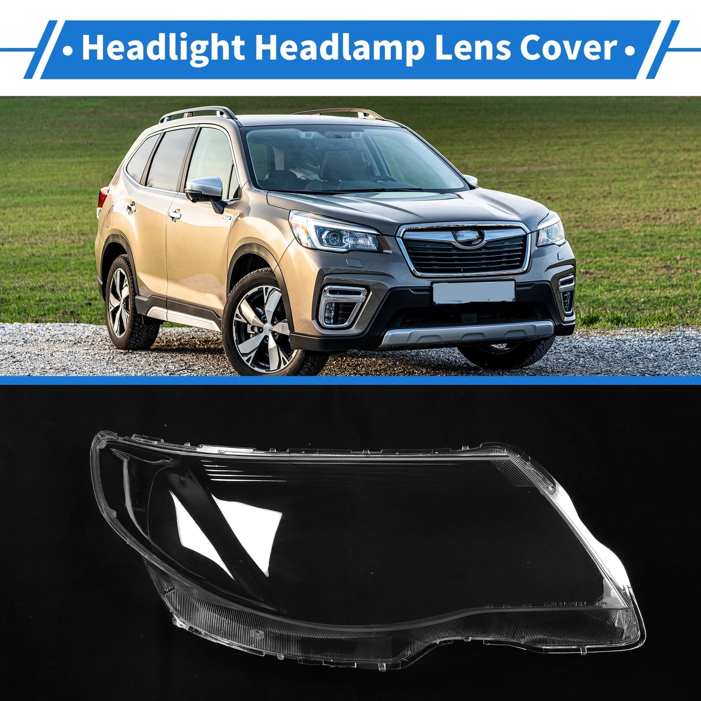 1 x Front Right Headlight Lens Cover for Subaru Forester (2009-2012) Clear