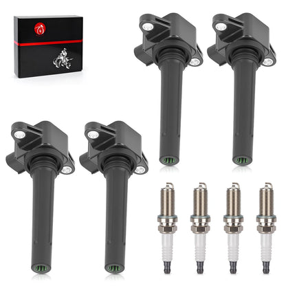 4Pcs Ignition Coils w/ Spark Plug for Yamaha TX1800 AR190 SX190 (2019–2023)