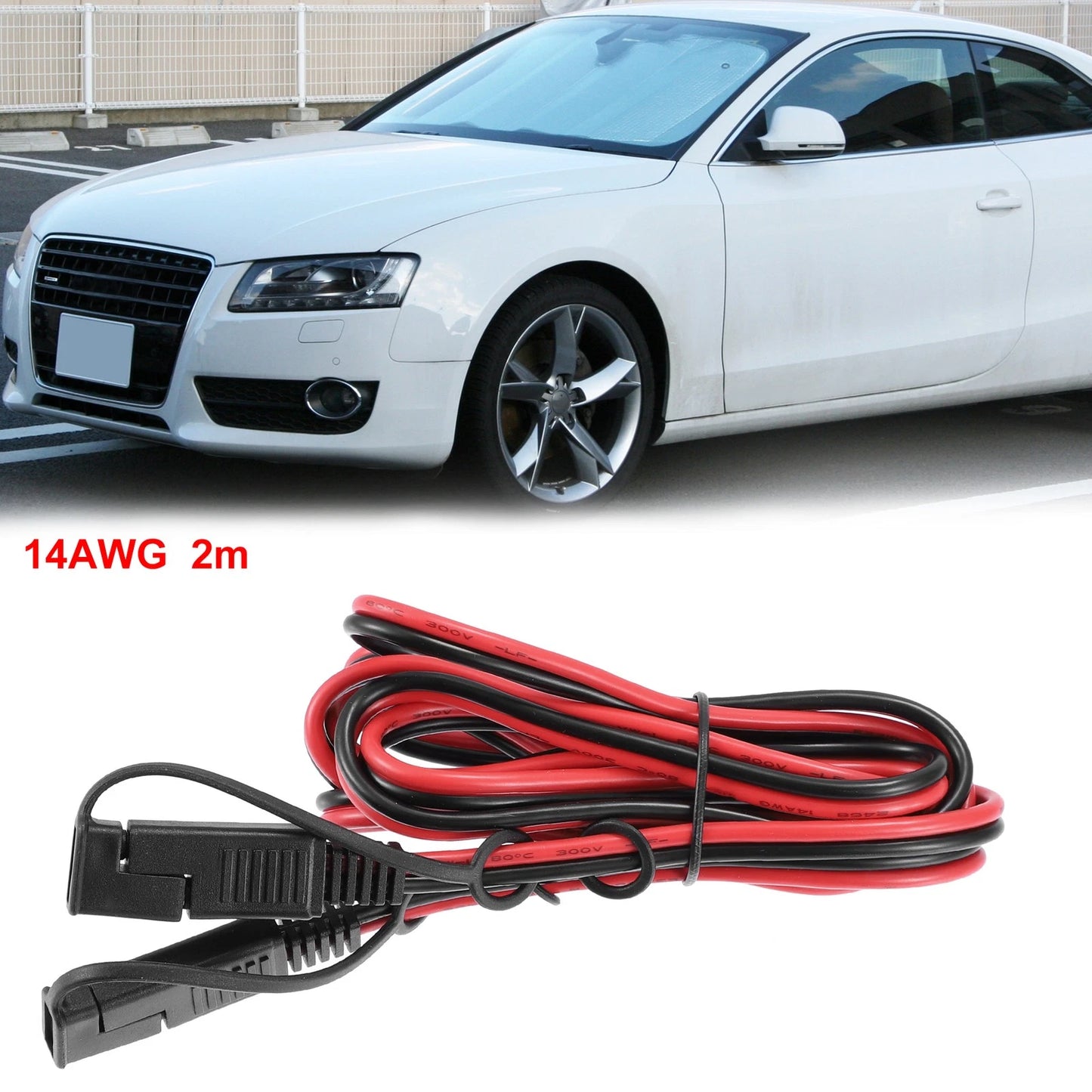 6.56ft 14AWG SAE Harness Quick Connect Disconnect Assembly for Car Motorcycle