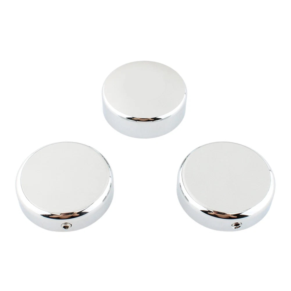 3 x Chrome Top Fork Tube Stem Nuts for Harley V-Rod Night Rod Special (2007-2011)
