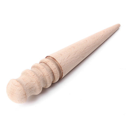 Round Shape Wood Edge Slicker for Leather Edge Polishing - 1pc