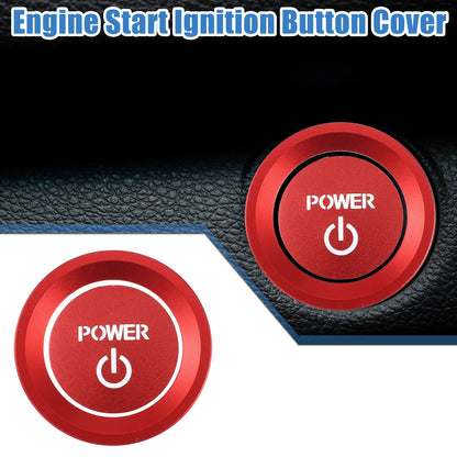 Ignition Button Sticker for Honda Accord 2018-2022 Aluminum Red