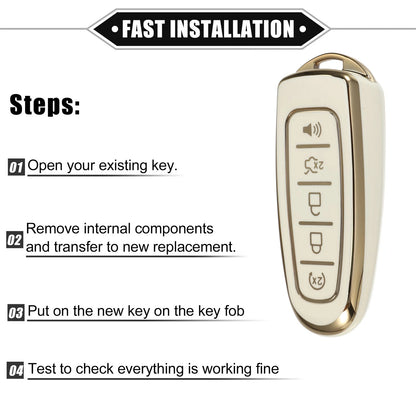 5 x Remote Keyless Key Fob Covers for Ford Escape, Lincoln (2020-2023)
