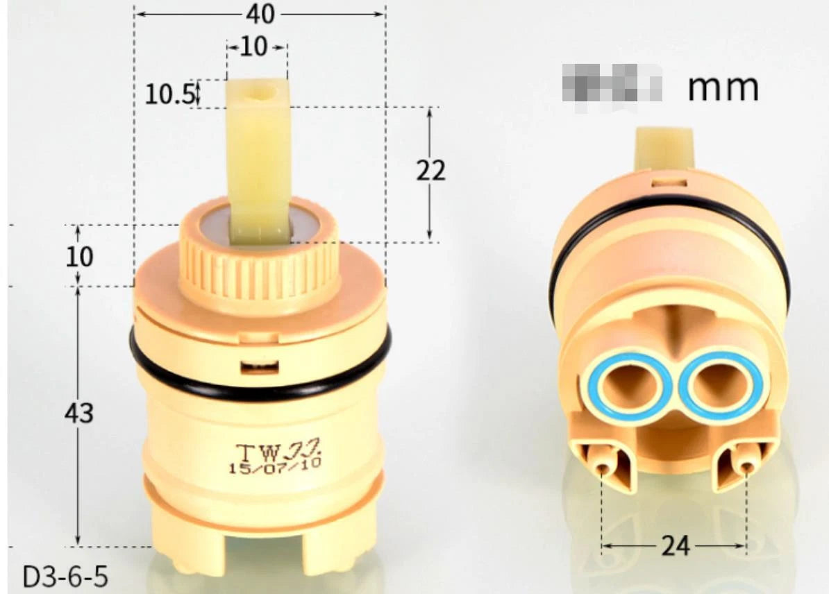40MM Ceramic Tap Cartridge for Mixer Shower - Replacement for Various Models
