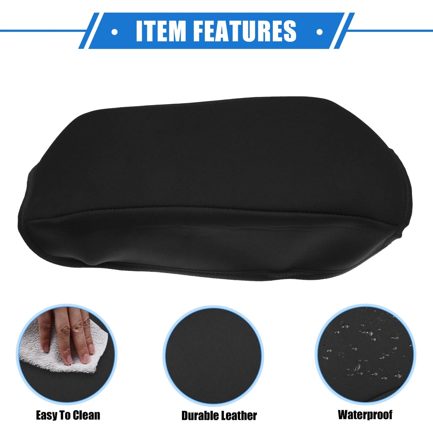 Armrest Protector Cover Pad for Jeep Compass 2010-2022 - Neoprene Black