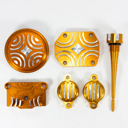 Gold CNC Engine Dress Up Kit for 125cc 140cc 150cc Pit Pro Trail Dirt Bike