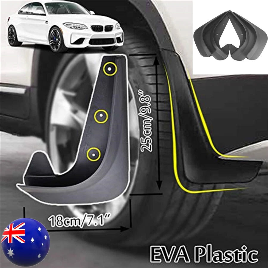 4x Universal Mud Flaps Splash Guards for Car Front & Rear AU
