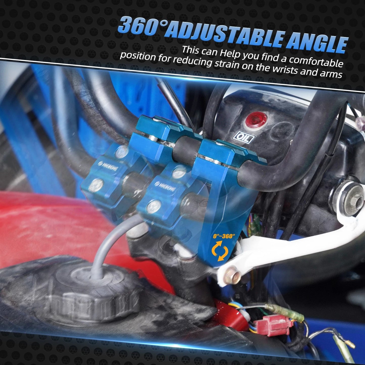 7/8" Handlebar Risers for Yamaha Raptor 700 YFM700 (2013-2024)