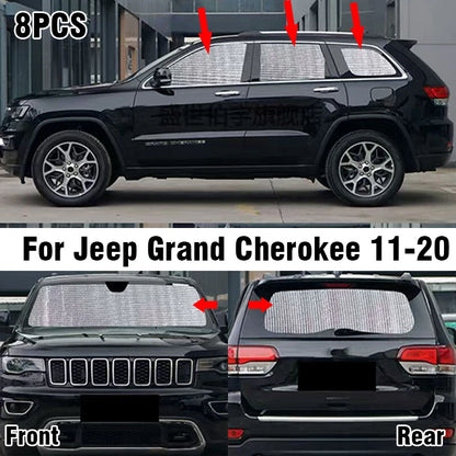 Front Side Rear Window Sunshade for Jeep Grand Cherokee (2011–2020)