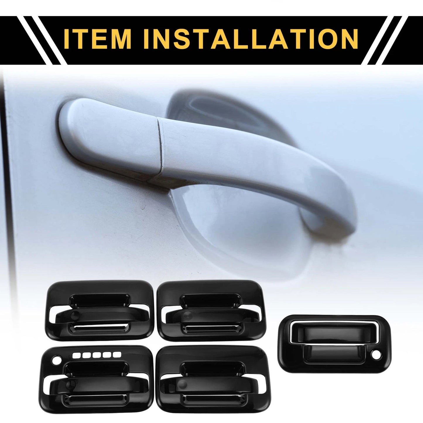 Exterior Door Handle Cover Set for Ford F-150 (2004-2014) Black