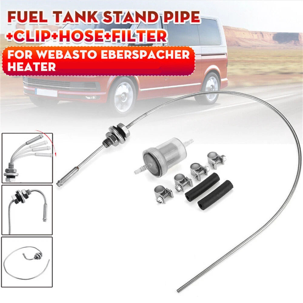 Fuel Tank Standpipe Pickup Clip Hose Tube w/Filter for Parking Heater