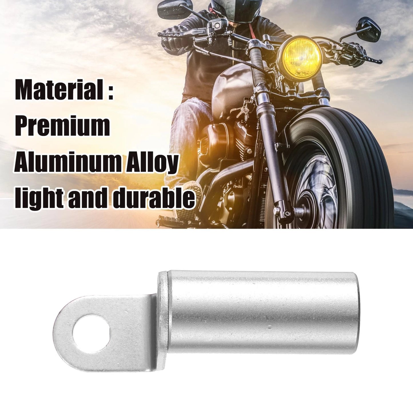 Handlebar Extender 10mm Aluminum Alloy Silver Tone for Motorcycle