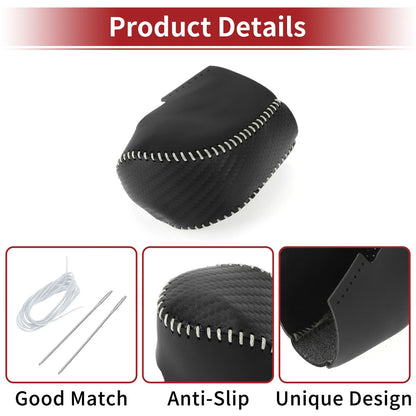 Car Gear Shift Knob Cover 1 Pc for Honda HR-V (2023-2024) Black Carbon Fiber