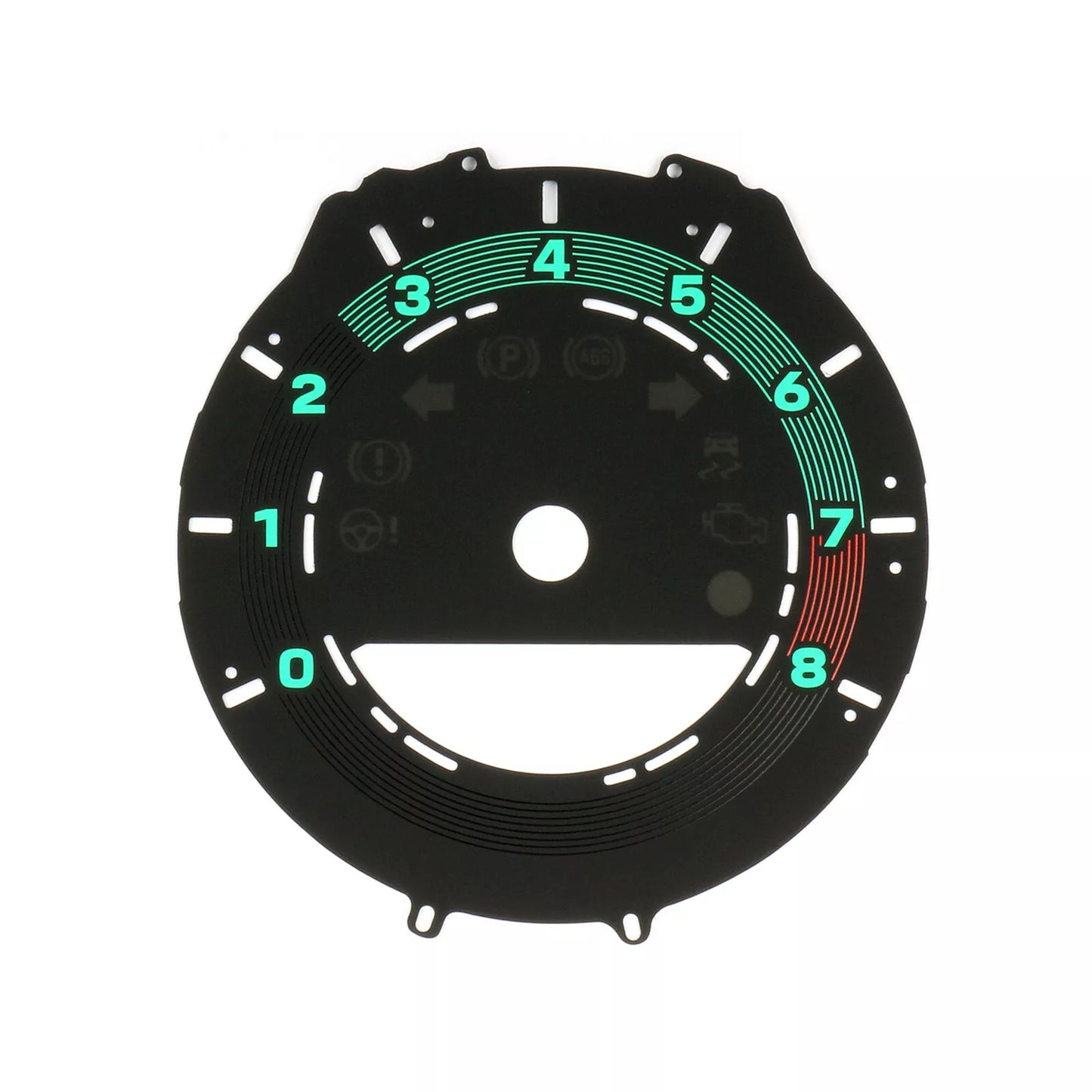 Gauge Face Overlay Paper for Porsche 992 (2019-2025) Fluorescent Green