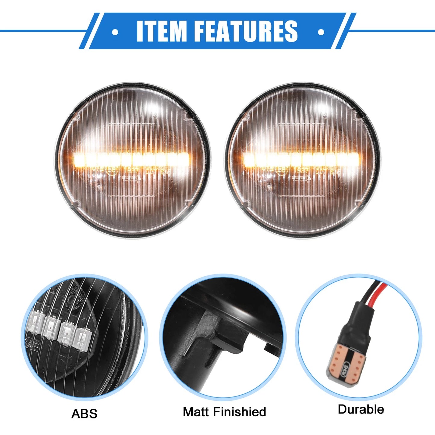 Side Marker Lights  Yellow for Land Rover Range Rover (2006-2012)