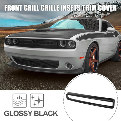 1x Set Front Grill Inserts Cover Trim for Dodge Challenger (2015 - 2020)