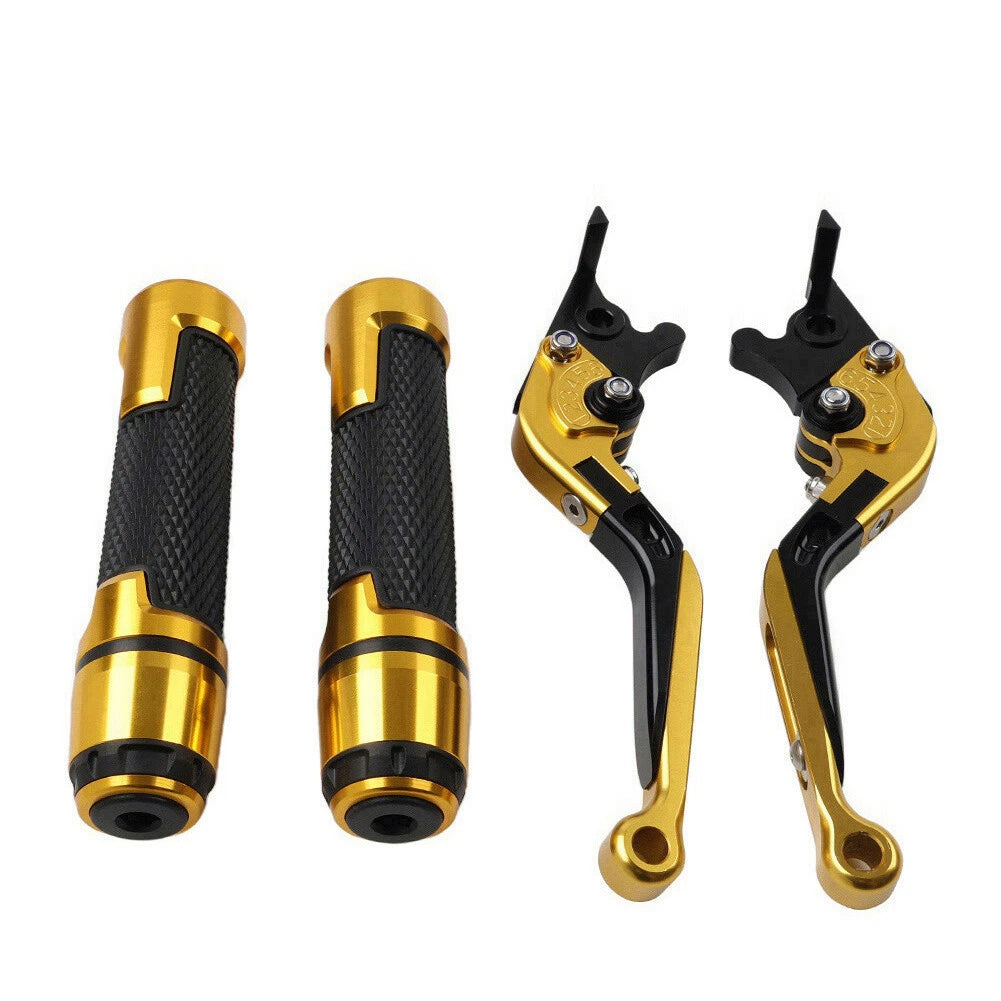Gold Extendable Brake Clutch Levers & Handlebar Grips for Speed Triple R (2011-2015)