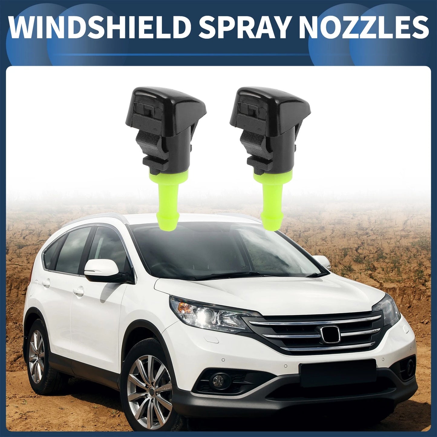 1x Front Windshield Washer Nozzles for Chrysler Town & Country