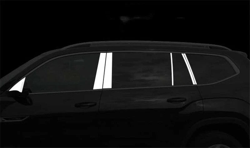 12Pcs Stainless Door Pillar Trim Cover for Volkswagen Atlas (2018–2021)