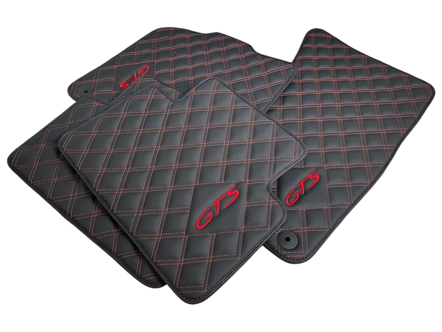 Leather Floor Mats for Porsche Macan GTS 2014-2023 LHD Carpet AutoWin Luxury