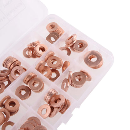 150Pcs Copper Diesel Injector Seal Rings Assortment