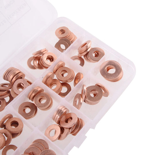 150Pcs Copper Diesel Injector Seal Rings Assortment