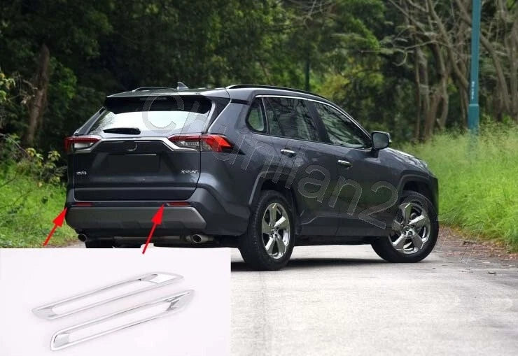ABS Chrome Tail Rear Fog Light Cover Trim for Toyota RAV4 (2019-2023)