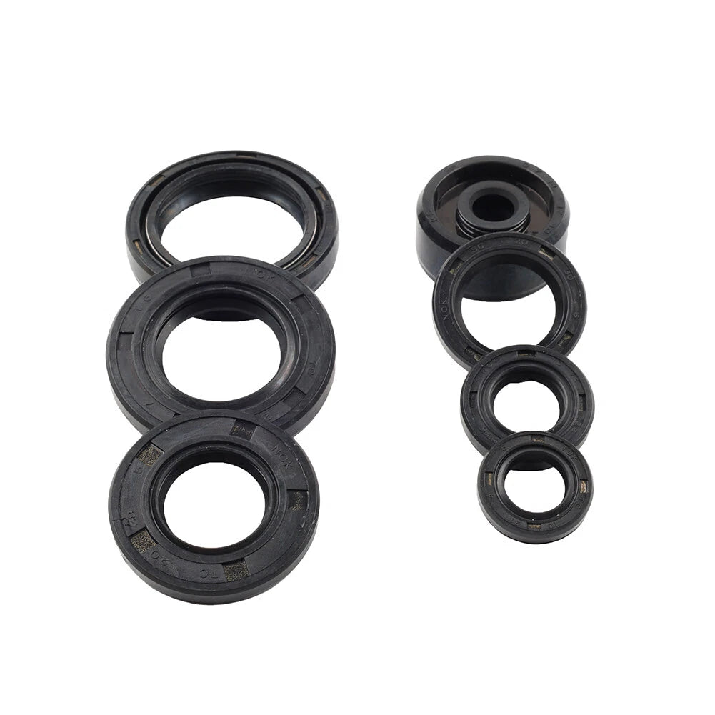 7 x Engine Oil Seal Kit for Yamaha DT200R, DT200WR (1988-1996)