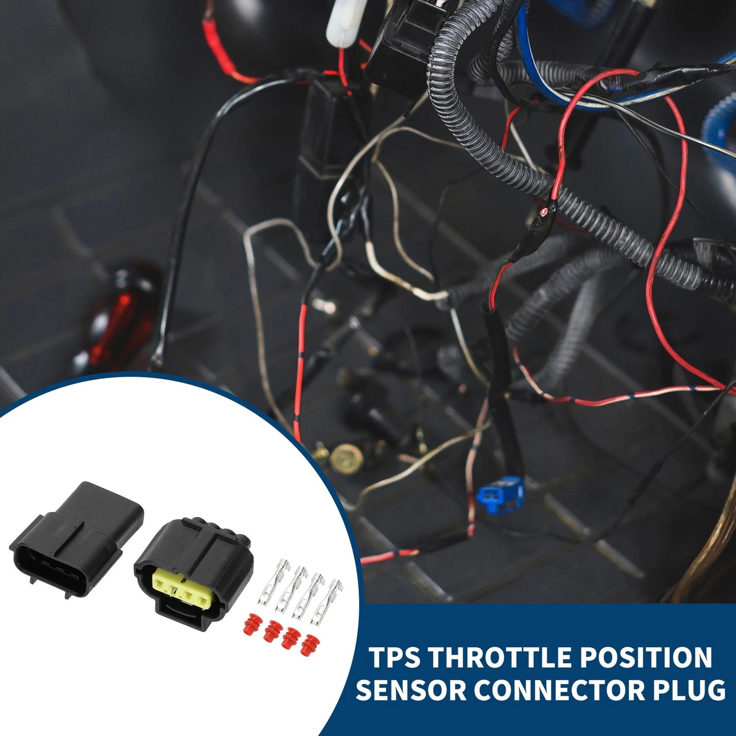 4 Pin TPS Throttle Position Sensor Connector Plug 1set for Toyota Crown Camry