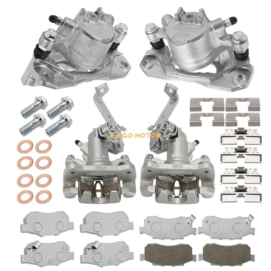 Brake Calipers w/Ceramic Pads for Honda Big Red 700 MUV700 (2009–2013)