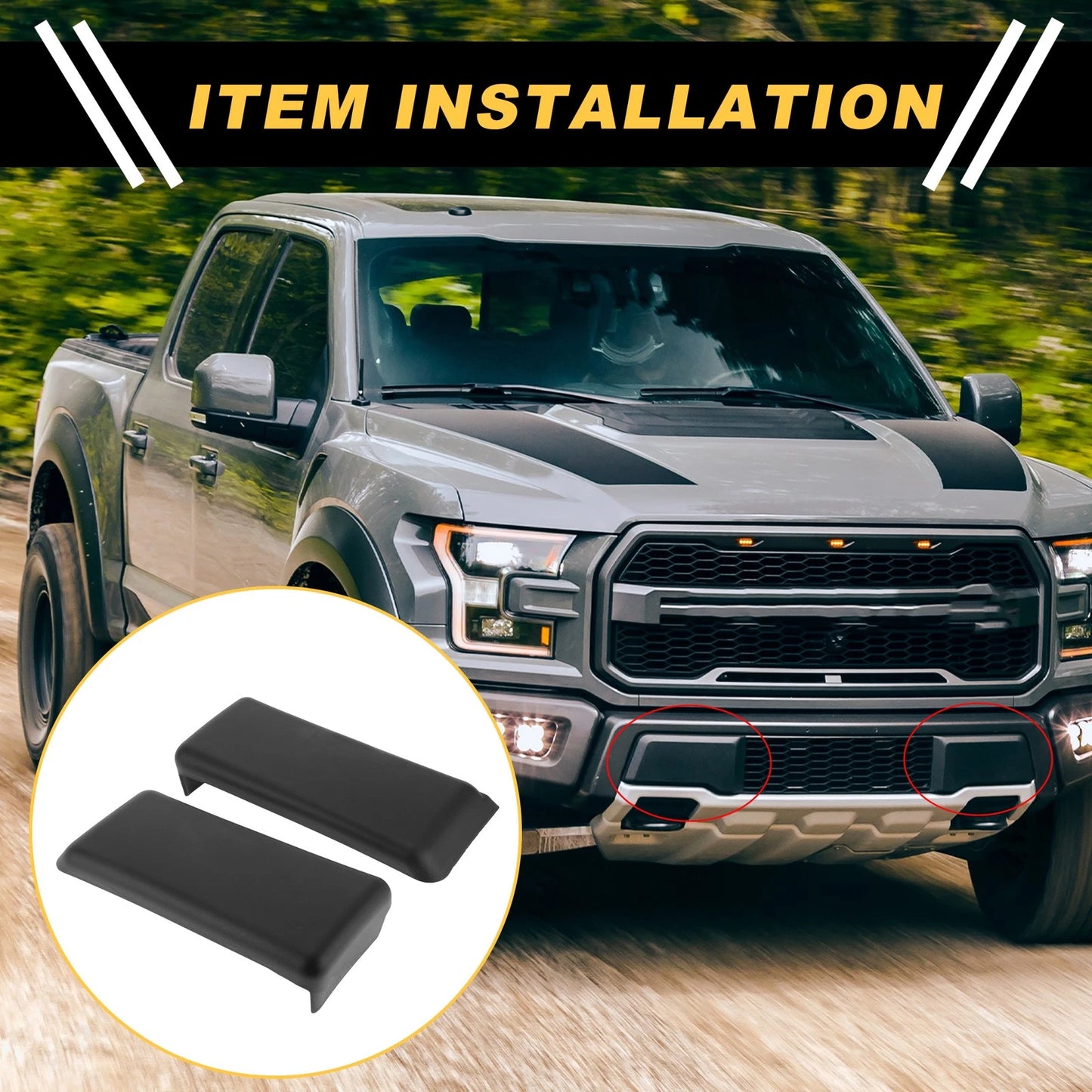 Bumper Guards Insert Pads for Ford F-150 (2009-2014) - 1 Pair