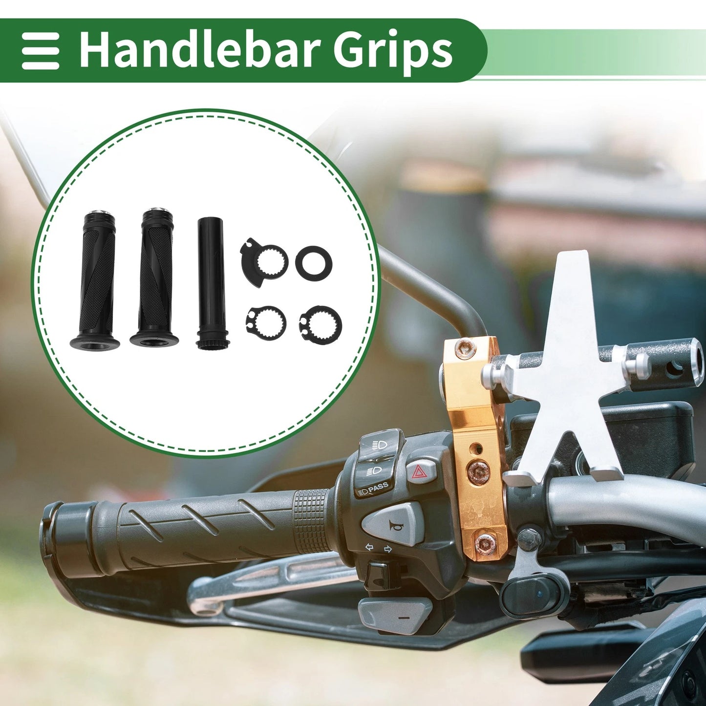 7/8" 22mm Handlebar Grips Cover for Motorcycle