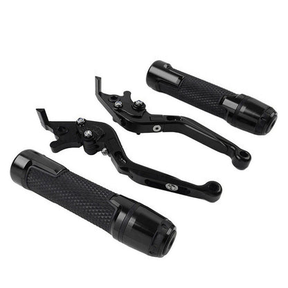 Black Extendable Brake Clutch Levers Grips Set for Suzuki GSXS125 (2017-2023)