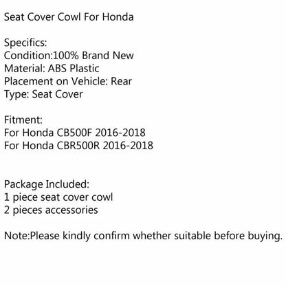 Rear Pillion Cover for Honda CB500F CBR500R (2016-2024)