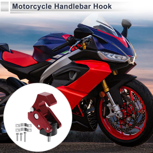 Square Aluminum Alloy Motorcycle Hanging Hook / 1 Set / Red 63mm Length