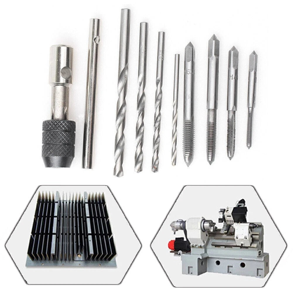 M3-M6 Metric Tap Reamer T-Handle Wrench & Twist Drill Bit Kit for Make & Model