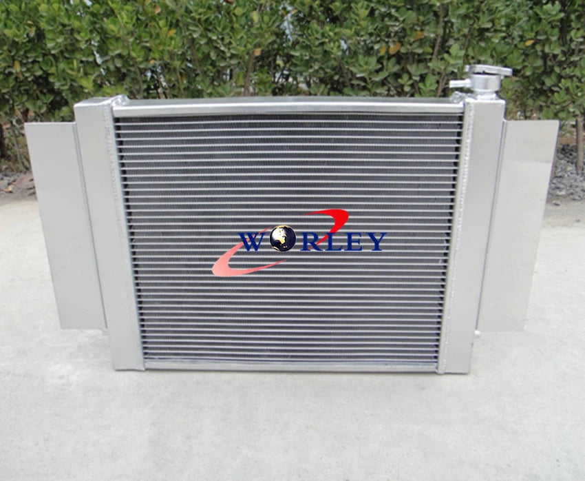 Aluminum Radiator + Fan for Mazda RX2 RX3 RX4 RX5 (1970-1980)