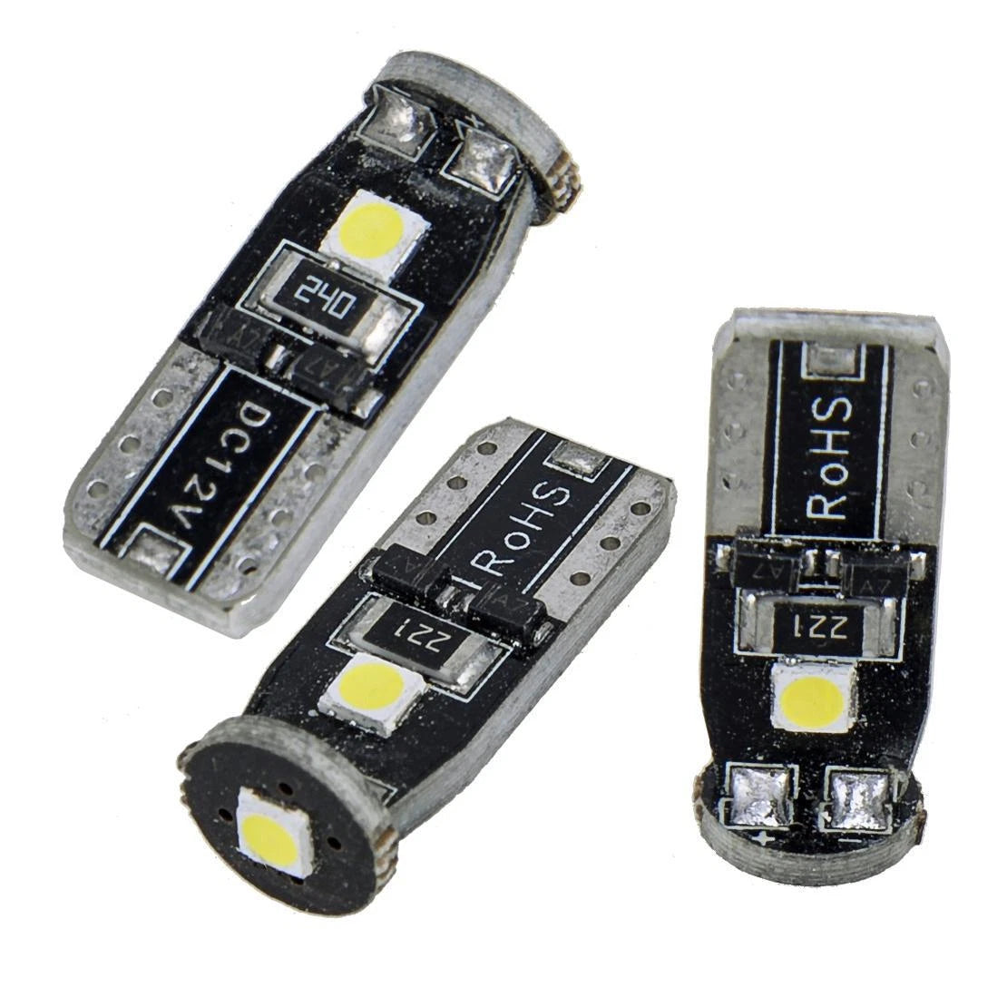 10Pc T10 3SMD LED Wedge Dome Light Bulbs for Car (Various Years)