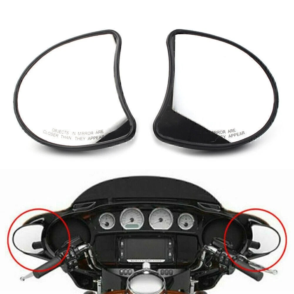 Fairing Mount Side Rear Mirrors for Harley Electra Glide FLHTK FLHT FLHTCU (96-13)