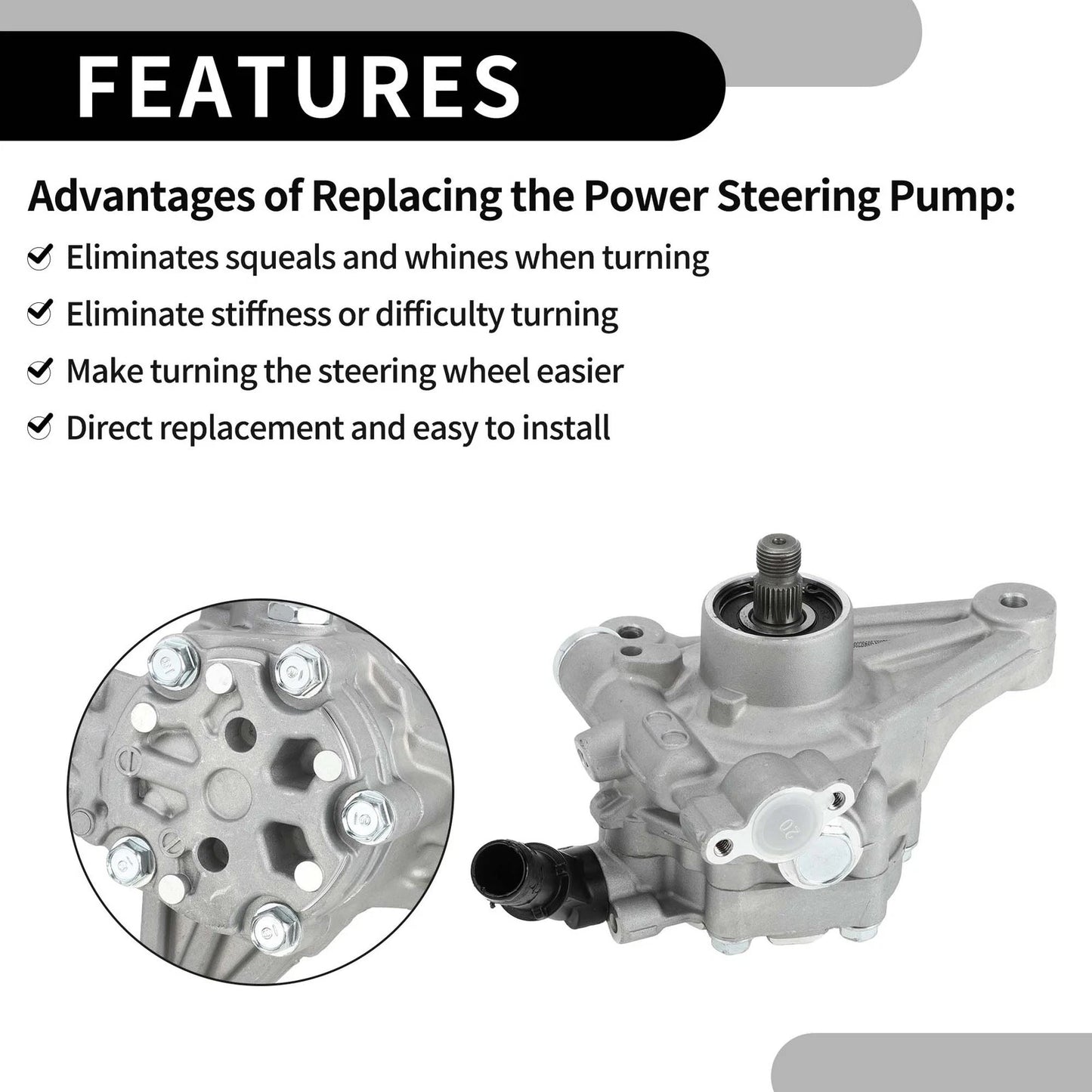 Power Steering Pump for Honda Pilot 3.5L V6 (2012-2015)