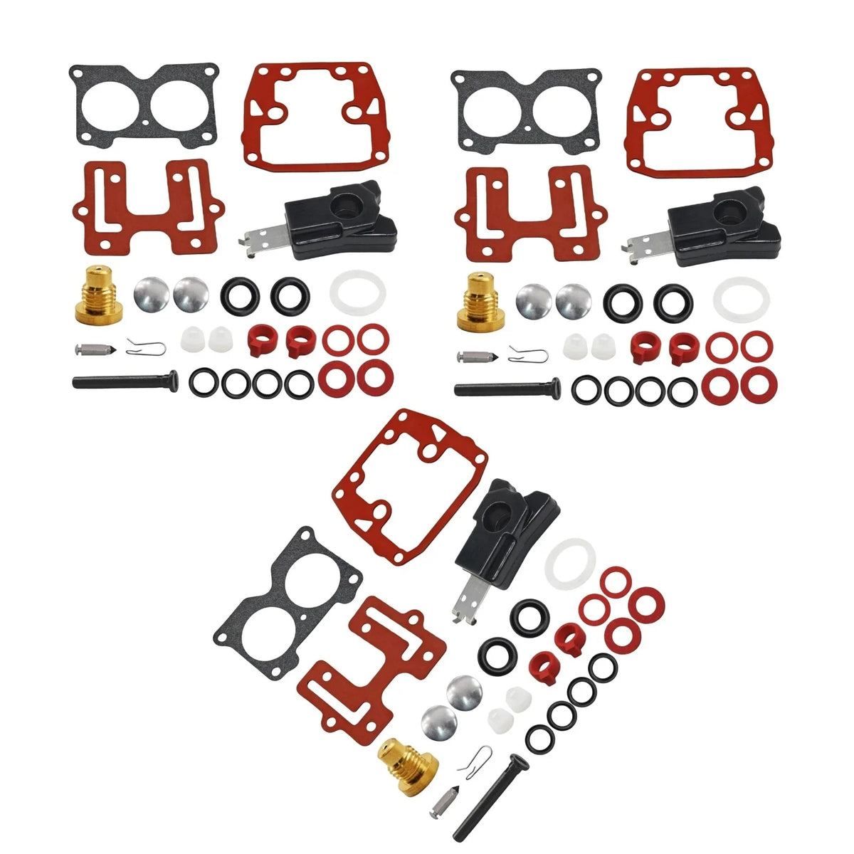 3Pcs Johnson Evinrude Carb Repair Kit with Float for BRP/OMC Carburetor